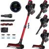 VYKLO V8 Cordless Vacuum Cleaner, Powerful Suction Stick Vacuum, 55Mins Runtime, Wireless Lightweight Handheld Vacuum Cleaner for Home, Hardwood Floor, Carpet, Car, Pet Hair Cleaning (Red) view 1