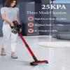 VYKLO V8 Cordless Vacuum Cleaner, Powerful Suction Stick Vacuum, 55Mins Runtime, Wireless Lightweight Handheld Vacuum Cleaner for Home, Hardwood Floor, Carpet, Car, Pet Hair Cleaning (Red) view 4