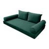 Prolinemax Style V1 Twin-XL Size Velvet Pipe Trim Indoor Daybed Bolster Pillow Cushion Mattress Fitted Sheet |Cover ONLY| AD317 view 2