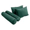 Prolinemax Style V1 Twin-XL Size Velvet Pipe Trim Indoor Daybed Bolster Pillow Cushion Mattress Fitted Sheet |Cover ONLY| AD317 view 3