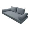 Prolinemax Style V1 Twin-XL Size Velvet Pipe Trim Indoor Daybed Bolster Pillow Cushion Mattress Fitted Sheet |Cover ONLY| AD347 view 2