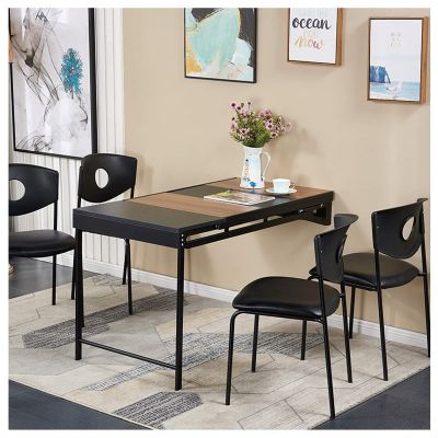 BELUND Convertible Console Table Shelf Bookshelf Kitchen Table Wall Mounted Foldable Both Table and Rack Custom Design Multiple Uses Smart Table (Color : B)