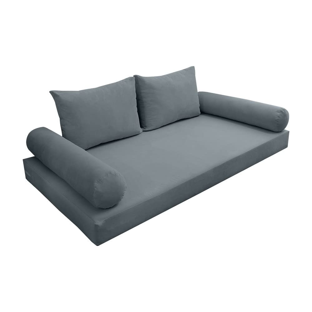Cover ONLY Model V1 Twin-XL Velvet Knife Edge Indoor Daybed Mattress Cushion AD347