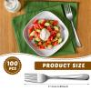 Minatee 100 Pcs Metal Dinner Forks Bulk Set 6.9 Inches Stainless Steel Forks Silverware Mirror Polished Reusable Cutlery for Home Kitchen Restaurant Catering and Commercial Use view 2