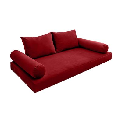 Cover ONLY Model V1 Twin-XL Velvet Knife Edge Indoor Daybed Mattress Cushion AD369