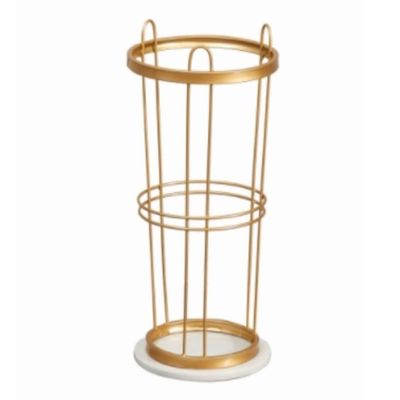 Umbrella Holder Umbrella Rack Wrought Iron Umbrella Stand With Marble Base Umbrella Rack For Walking Stick Stand Umbrella Holder Hotel Lobby Umbrella Holder Indoor ( Color : White , Size : 27*58cm )