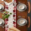 Valentines Table Runner Dresser Scarves, Valentine's Day Love Heart Red Black Buffalo Plaid Table Runners 108 Inch Long,Washable Kitchen Dining Coffee Table Decor for Farmhouse Party Holiday Dinner view 3