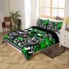 Fluorescence Green Dirt Bike Duvet Cover Speed Dirt Bike Bedding Set Extreme Sports Comforter Cover for Boys Girls Racing Motocross Bed Set Motorcycle Full Size with 2 Pillow Case (No Comforter) view 3