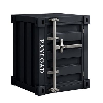 Industrial Style Metal Storage Cabinet, Home bar Club Small Clothes Storage Cabinet, Sofa Bedside Multifunctional Side Table (Color : Black, Size : 40x38x50cm)