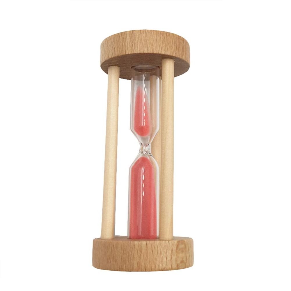 EXCEART Modern Simple Wooden Sandglass 3 Min Timer for Classroom Decor Daily Use