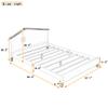 Aiuyesuo Funny Design Full Size Platform Bed for Kids Teens Boys Girls, Solid Wood Platform Bed Frame with House-Shaped Headboard, Sturdy Slat Support (White, Full) view 2