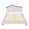 Aiuyesuo Funny Design Full Size Platform Bed for Kids Teens Boys Girls, Solid Wood Platform Bed Frame with House-Shaped Headboard, Sturdy Slat Support (White, Full) view 4