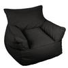 ArtsPavilion Bean Bags Chair Cover, Bean Bag Without Filling Detachable Single Seat High Back Beanbag Seat Cover for Living Room Black view 1