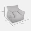 ArtsPavilion Bean Bags Chair Cover, Bean Bag Without Filling Detachable Single Seat High Back Beanbag Seat Cover for Living Room Black view 3