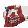 Ditooms Merry Christmas Pet Dog Blanket, Dog and Wreath Home Decor Throws Plush Soft Warm for Couch Bed Sofa Cover Chair - Gifts for Him Her 50"x60", Dog Gifts view 1