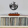 12 Inch Vinyl Record Wall Clock Road Mountain Bike Vinyl Album Record Wall Clock Cycling Decor Sports Events Bicycle Man Cave Watch Mountain Biker Gift view 3