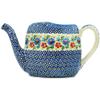 Polmedia Polish Pottery Watering Can - Daisy Daze Pattern Handmade in Boleslawiec Poland + Certificate of Authenticity view 3