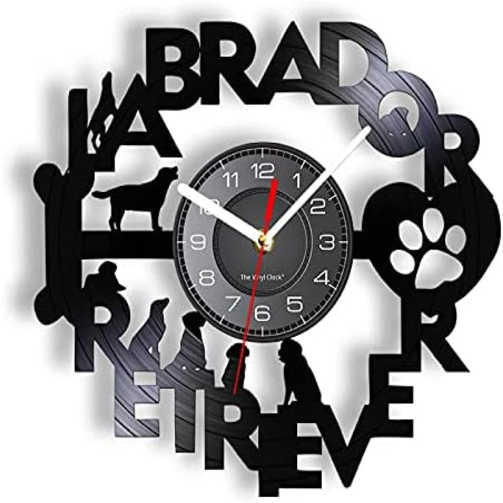 12 Inch Round Wall Clock Dog Breed Vinyl Record Wall Clock Dog Owner Home Decor Exclusive Wall Clock Made of Real Vinyl Record