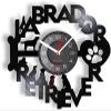 12 Inch Round Wall Clock Dog Breed Vinyl Record Wall Clock Dog Owner Home Decor Exclusive Wall Clock Made of Real Vinyl Record view 1