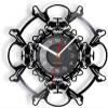 12In Wall Clock Silent Non-Ticking Skull Head Vinyl Record Wall Clock Aged Skeleton Head Wall Clock Skeleton Vampire Men Halloween Decor Wall Hanging Clock Watch view 1