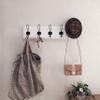 HBCY Creations White Solid Wood Wall Mounted Coat Rack with Shelf, 5 Hooks, 24" Long - Kitchen, Mudroom, Entryway, Bathroom - Includes Mounting Hardware, Coat Hanger, Dog Leash Hooks, Towel Rack view 1