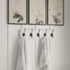 HBCY Creations White Solid Wood Wall Mounted Coat Rack with Shelf, 5 Hooks, 24" Long - Kitchen, Mudroom, Entryway, Bathroom - Includes Mounting Hardware, Coat Hanger, Dog Leash Hooks, Towel Rack view 3