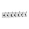 HBCY Creations White Solid Wood Wall Mounted Coat Rack with Shelf, 7 Hooks, 34" Long - Kitchen, Mudroom, Entryway, Bathroom - Includes Mounting Hardware, Coat Hanger, Dog Leash Hooks, Towel Rack view 4