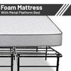 Zayton, 14-Inch Quickbase Metal Platform Bed Frame Foundation with 5" Medium Firm Tight Top High Density Foam Mattress, King, Gray view 2