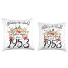 70 Birthday Making the world a better place since 1953 Throw Pillow view 3