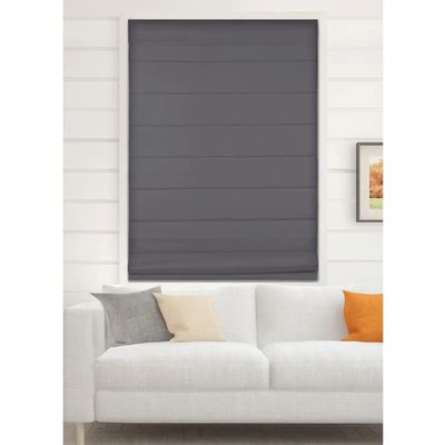 Stylish Gray Color Room Darkening Blinds 26.5" W X 60" H Size, Cordless Lift Mechanism Modern & Contemporary Style Sturdy Fabric | All Season Pretty Graphite Shade, Energy Efficient, Highly Durable