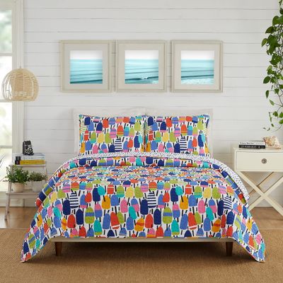 Makers Collective Kate NELLIGAN Quilt Set, Twin, Buoys Multi