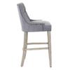WestinTrends Hayes Hayes 29" Upholstered Wood Bar Stool with Tufted Back (Set of 2), Gray view 4