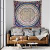 Traditional Tibetan Kalachakra Mandala Hand-Drawn Thangka Painting Replica Tapestry Wall Art Airbnb / Cafe / Office / Hotel / Kid Bedroom Ins TikTok Twitch Live Streaming Background Home Hanging view 4