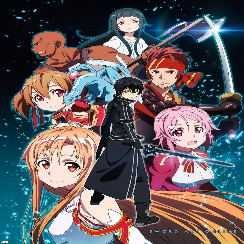 Trends International Sword Art Online - Key Art 2 Wall Poster, 34L x 22.4W, Premium Unframed Version