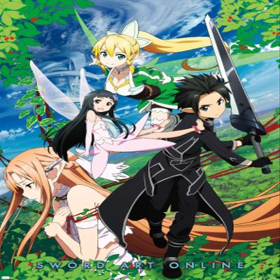 Trends International Sword Art Online - Key Art 3 Wall Poster, 34L x 22.4W, Premium Unframed Version