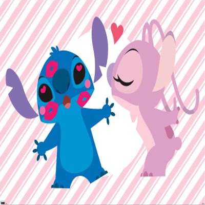 Trends International Disney Lilo and Stitch - Angel and Stitch Wall Poster, 34L x 22.4W, Premium Unframed Version