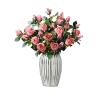 KIZQYN Fake Flowers Light Luxury Rose Bouquet Decoration Artificial Flower Arrangement Dining Table Fake Flower Wedding Decoration Artificial Flowers view 1