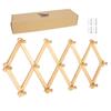 AMAPON Accordion Style Expandable Wall Wooden Coat Rack 13 Hooks (Pegs) Hang Hats Jackets Coffee Mug Purses Necklaces Towels Cap Leash Scarves Data Line Kitchenware (2 Packs) view 1