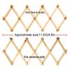 AMAPON Accordion Style Expandable Wall Wooden Coat Rack 13 Hooks (Pegs) Hang Hats Jackets Coffee Mug Purses Necklaces Towels Cap Leash Scarves Data Line Kitchenware (2 Packs) view 2
