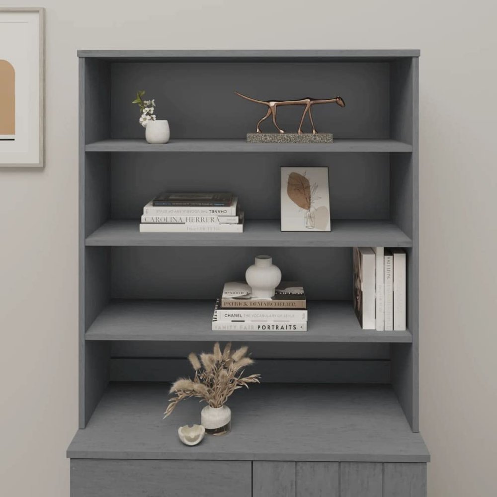 QZZCED Top for Highboard Dark Gray 35.4"x11.8"x39.4" Solid Wood Pine,Decorative Cabinet,Sideboard,Storage Furniture,for Kitchen, Dining Room, Living Room, Hallway