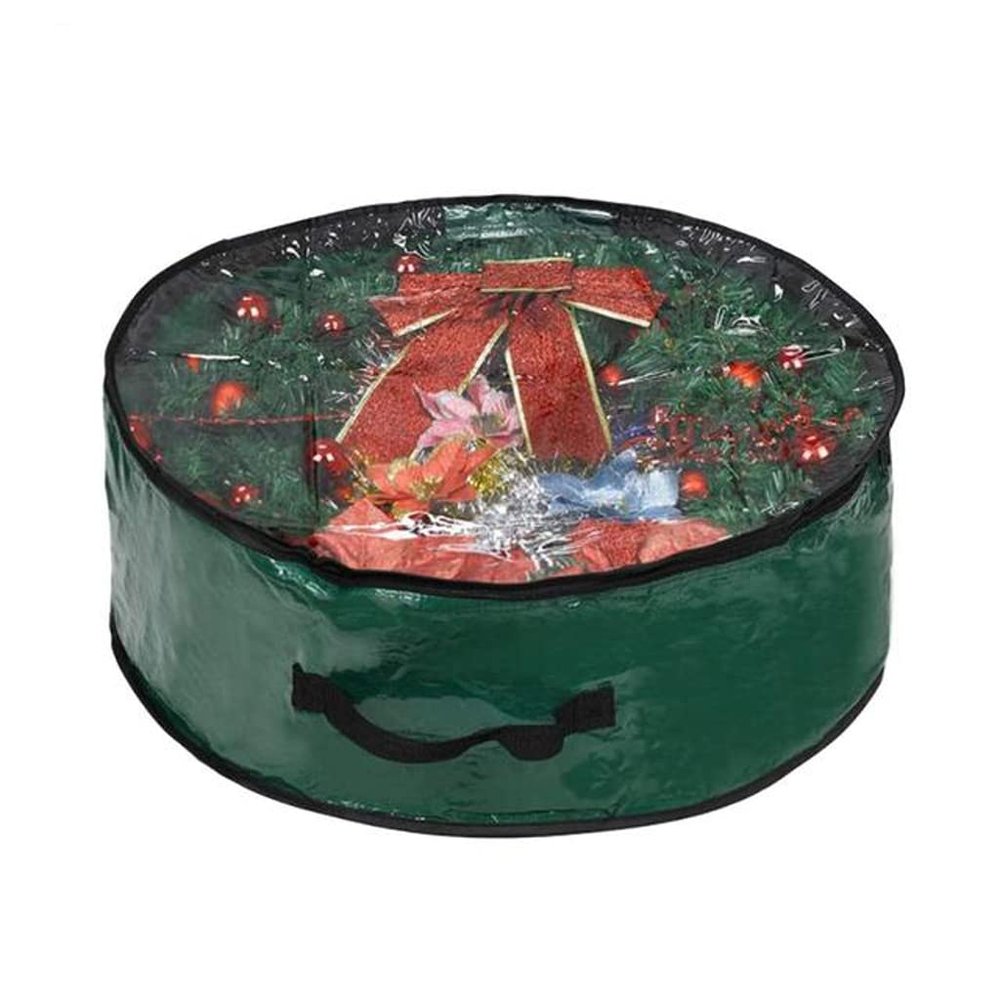 NOBRIM Wreath Storage Bag Foldable Christmas Tree Bag for Storing Christmas Tree Garland Home Storage Ornaments