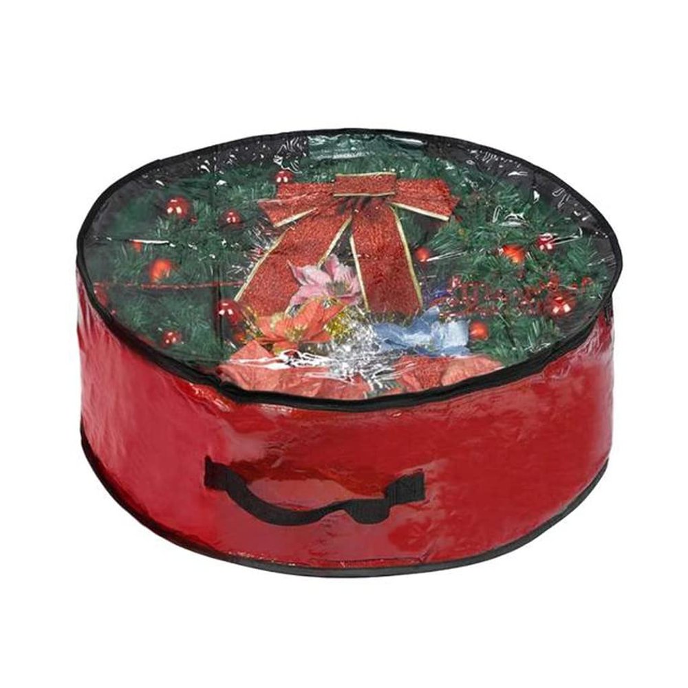 NOBRIM Wreath Storage Bag Foldable Christmas Tree Bag for Storing Christmas Tree Garland Home Storage Ornaments