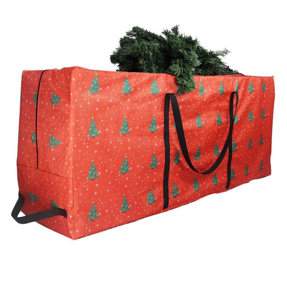 LELAMP Xmas Wreath Storage Bag Fits Up to 7.5 Foot Holiday Xmas Disassembled Trees Dual Zip Waterproof Material Protects from Dust Storage Bags