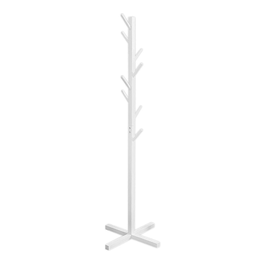 ARZARF Entryway Coat Rack Assembled Wood Hangers Hat Coat Display Floor Standing 8 Hooks Clothes Hanger Bedroom Clothing Organizer Free Standing Coat Rack (Color : Brass)