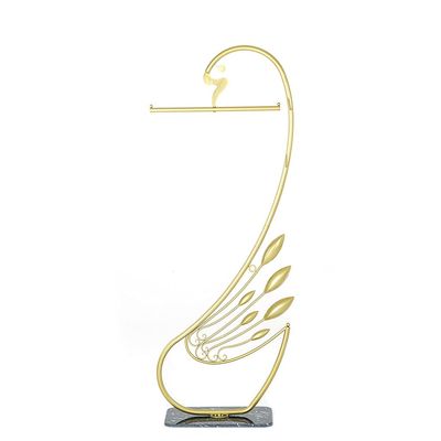 ARZARF Entryway Coat Rack Coat Rack Modern Creative Swan Shape Coat Stand Marble Metal Wrought Iron Vertical Hanger Household Floor-Standing Coat Shelf Free Standing Coat Rack