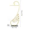 ARZARF Entryway Coat Rack Coat Rack Modern Creative Swan Shape Coat Stand Marble Metal Wrought Iron Vertical Hanger Household Floor-Standing Coat Shelf Free Standing Coat Rack view 2