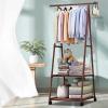 ARZARF Entryway Coat Rack Clothes Rack Floor Hanger Stand Storage Wardrobe Hat Stand Bedroom Furniture Multifunctional Clothes Rack Easy to Assemble Free Standing Coat Rack (Color : Brown) view 4