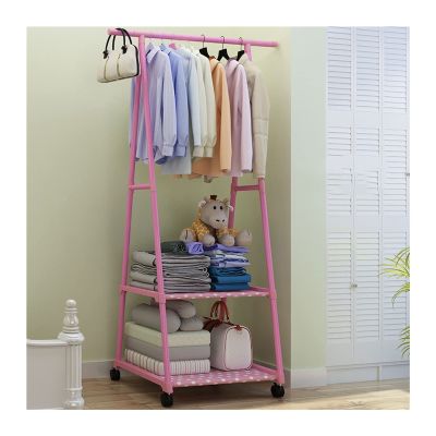 ARZARF Entryway Coat Rack Clothes Rack Floor Hanger Stand Storage Wardrobe Hat Stand Bedroom Furniture Multifunctional Clothes Rack Easy to Assemble Free Standing Coat Rack (Color : Gray)