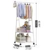 ARZARF Entryway Coat Rack Clothes Rack Floor Hanger Stand Storage Wardrobe Hat Stand Bedroom Furniture Multifunctional Clothes Rack Easy to Assemble Free Standing Coat Rack (Color : Gray) view 2