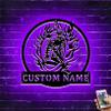 Custom Flaming Football Player Wall Sign Night Light Personalized US Football Player Name Lamp Rugby Wall Art Decor Football Room Decoration for Kid Boy Girl (Flaming Football Player Wall Sign Light) view 1